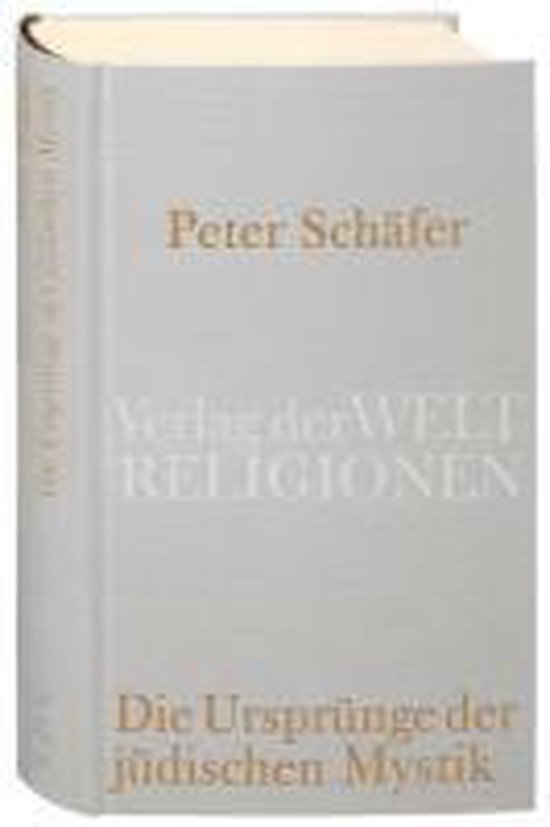 Boek met de titel 'Die Ursprünge der jüdischen Mystik' van Peter Schäfer. Omslag is lichtgrijs met gouden letters.