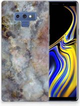 Geschikt voor Samsung Galaxy Note 9 TPU Hoesje Design Marmer Grijs