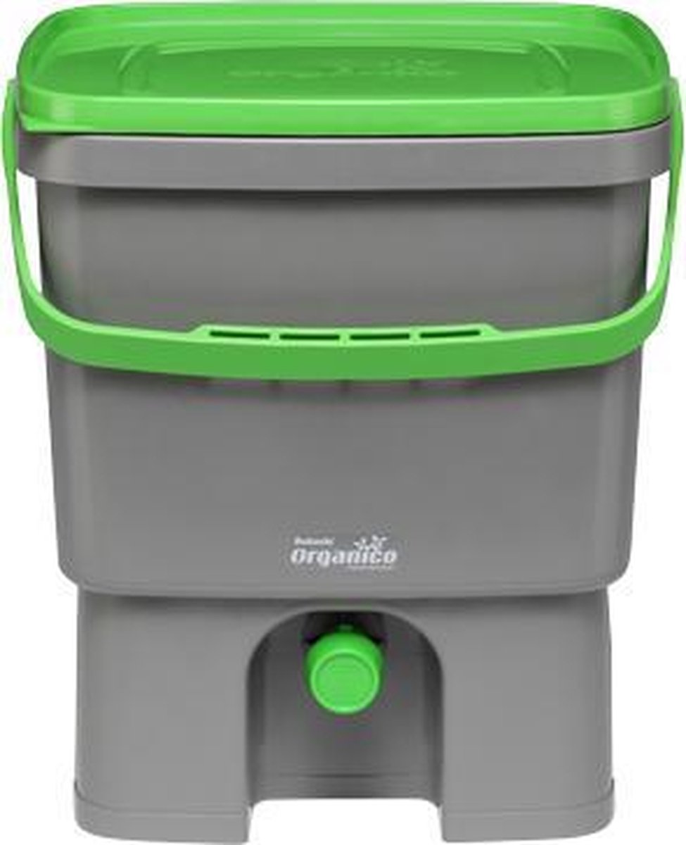 Bokashi Poubelle Organico de compostage pour déchets de cuisine Gris / Vert Poubelle de compostage pour micro-organismes efficaces