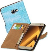 Hagedis Bookstyle Wallet Case Hoesje Geschikt voor Samsung Galaxy A5 2017 A520F Turquoise