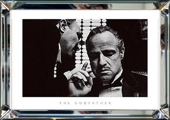 The Godfather - schilderij - 60x80cm - spiegellijst - brando | bol.com