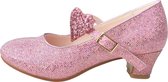 Elsa en Anna schoenen hartje roze Prinsessen schoenen - maat 24 (binnenmaat 16 cm) bij verkleed jurk verkleedkleren meisje