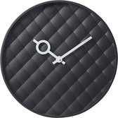 Wandklok Cloudnola embossed black 40cm