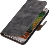 Samsung Galaxy E7 Bookstyle Wallet Hoesje Mini Slang Grijs - Cover Case Hoes