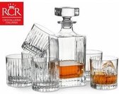 RCR Timeless Whiskey Karaf - Incl. 6 Glazen - Kristalglas