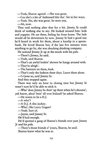 Tekstpagina uit een boek met dialogen, beginnend met 'Yeah, Sharon agreed. —She was great.'