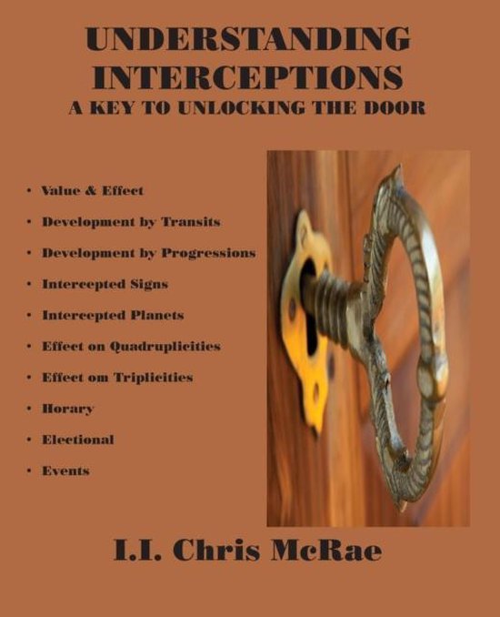 Boekomslag Understanding Interceptions met een koperen sleutel in een houten deur op een bruine achtergrond.