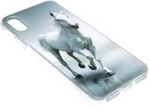 Paarden hoesje wit siliconen Geschikt voor iPhone XR