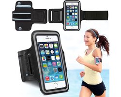 Sport / Hardloop Armband Hoesje – Zwart Sportband – Geschikt voor Sony Xperia XZ XZ1 XZ2 Compact & Premium) Met Sleutelhouder