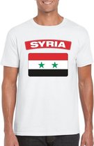 T-shirt met Syrische vlag wit heren 2XL