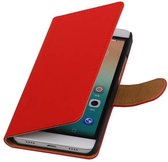 Mobieletelefoonhoesje.nl - Huawei Honor 7i Hoesje Effen Bookstyle Rood