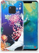 Huawei Mate 20 Pro Uniek TPU Hoesje Bird Flowers