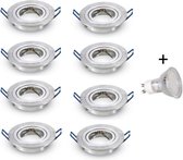 LED inbouwspot - GU10  | Zilver (set van 8 stuks)
