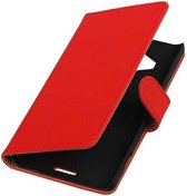 Bookstyle Wallet Case Hoesjes Geschikt voor Microsoft Lumia 950 XL Rood