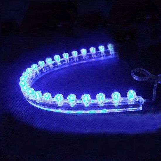 24-LED Strip Flexibele Grill Verlichting voor Auto 's BLAUW | bol.com