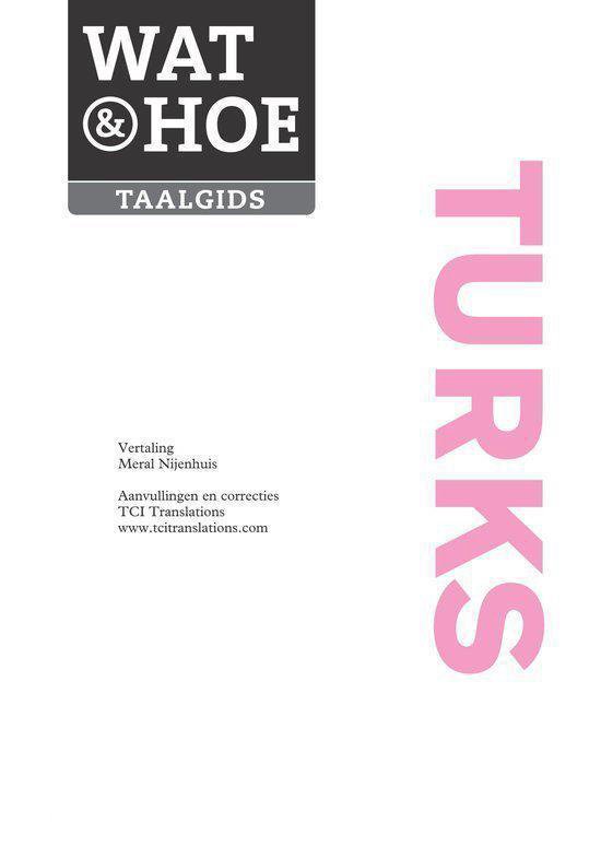 Wat & Hoe taalgids - Wat & Hoe Taalgids Turks - cover