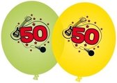 Groene en gele ballonnen 50 jaar