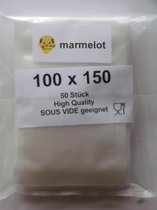 Marmelot Vacuumzakken   10x15 cm 50 stuk met Microstructuur voor alle Merken Vacuum Sealers