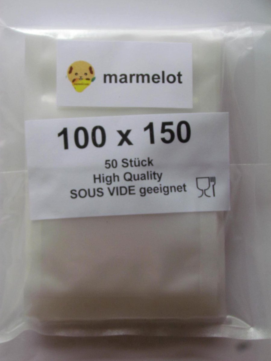 Marmelot Vacuumzakken 10x15 cm 50 stuk met Microstructuur voor alle Merken Vacuum Sealers