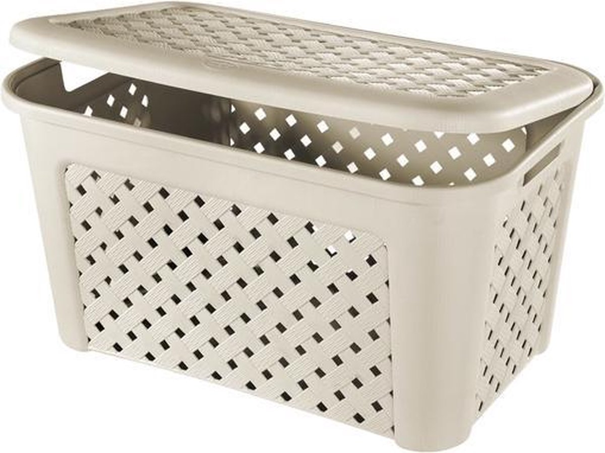 Tontarelli Arianna 45l Rechthoekig Polypropyleen (PP) Beige wasmand
