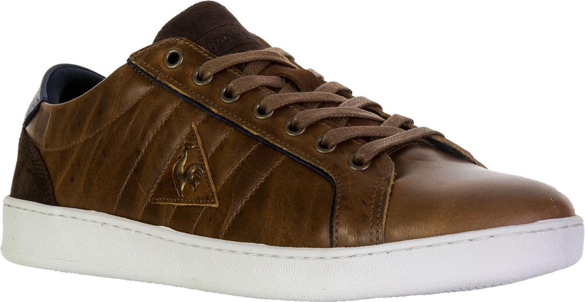 Le Coq Sportif Offcourt Leather Sportschoenen Maat 44 Mannen bruin blauw bol