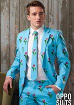 OppoSuits Tulips from Amsterdam - Mannen Kostuum - Blauw - Feest - Maat 60