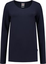 Tricorp t-shirt lange mouw dames - 101010 - navy - maat L