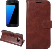 Celltex Cover wallet case hoesje Samsung Galaxy S7 bruin