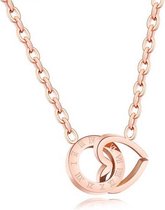 Cilla Jewels dames choker Edelstaal Love Circle Rose