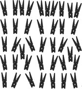 Mini wasknijpers zwart - 40 stuks