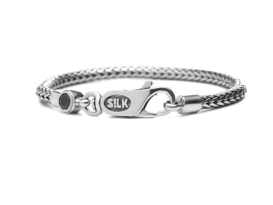 SILK Jewellery - Zilveren Armband - Roots - 330BLK.21 - Maat 21