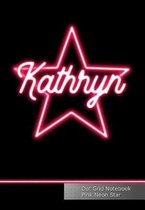 Kathryn Dot Grid Notebook Pink Neon Star