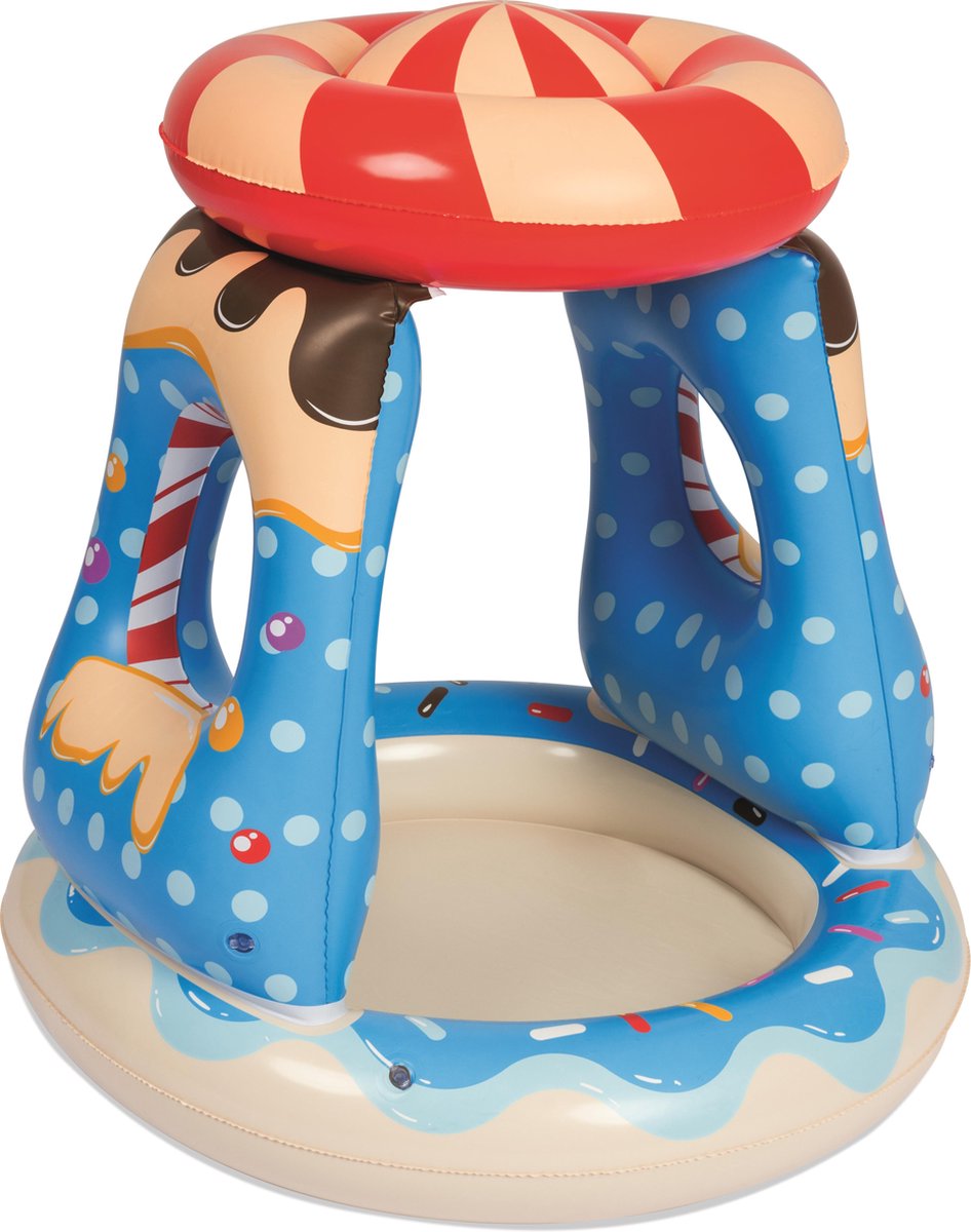 Bestway Candyville Zwembad - Peuterzwembad - Vanaf 2 Jaar - Zonnedak - Zachte Bodem - 91x91x89 cm — afbeelding 10