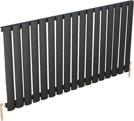 Design radiator horizontaal staal mat antraciet 60x100,2cm 920 watt -  Eastbrook Tunstall | bol.