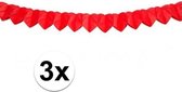 3 x hartjes slinger 2 meter rood