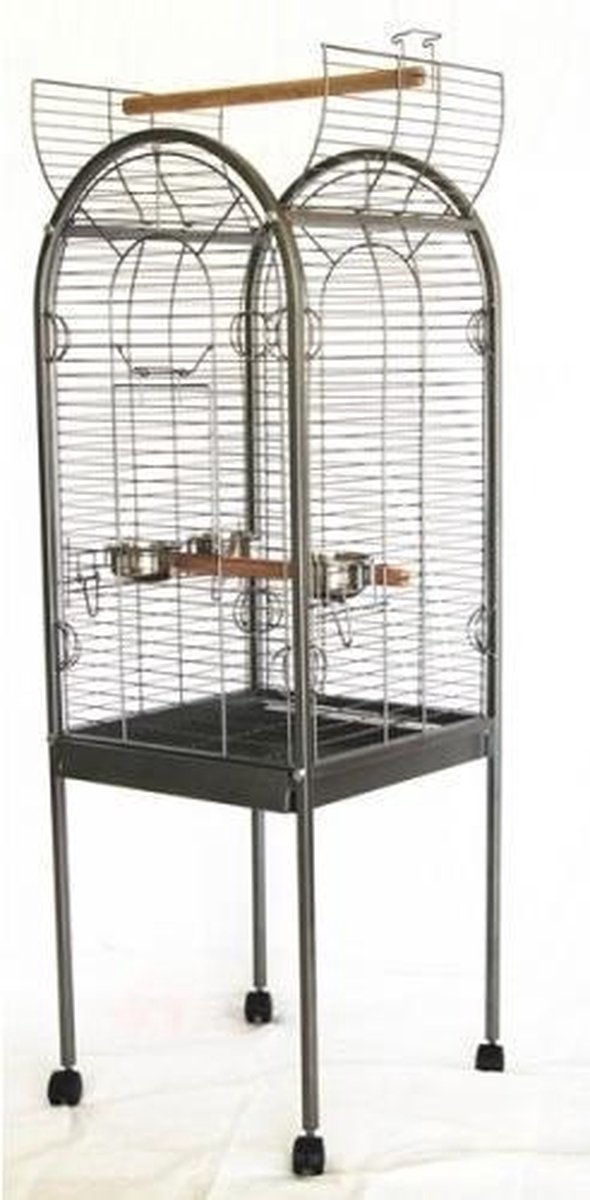 Bol.com Topmast Papegaaienkooi - kooi voor Papegaai - Joan - Antraciet - 55 x 55 x 160 cm aanbieding
