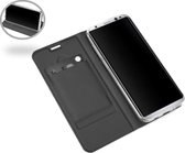 Hoesje geschikt voor Samsung Galaxy S8 Plus / S8+ - Leren Portemonnee Hoesje Grijs / Zwart - Lederen Wallet Case TPU met Magneetsluiting- Book Case - Flip Cover - Klap - 360 beschermend Telefoonhoesje