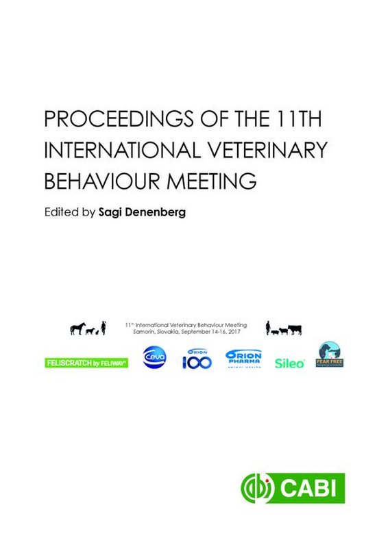 Proceedings of the 11th International Veterinary Behaviour M ... - cover