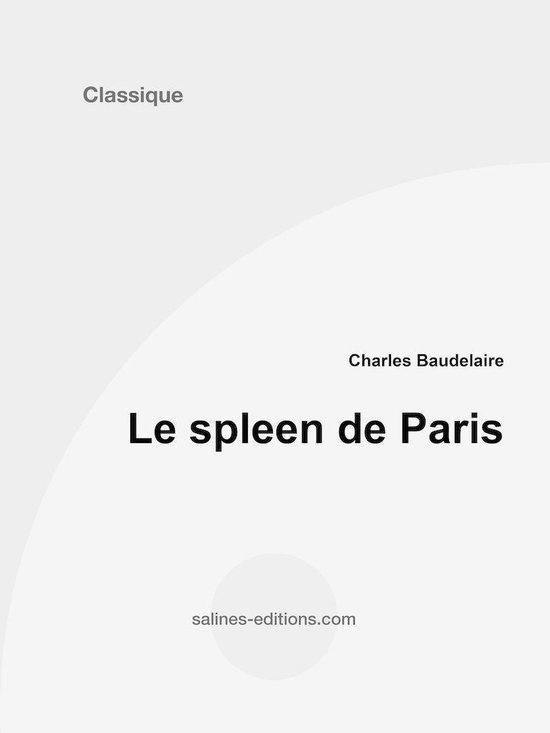 Le spleen de Paris
