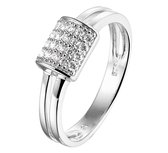 The Jewelry Collection Ring Zirkonia - Zilver Gerhodineerd