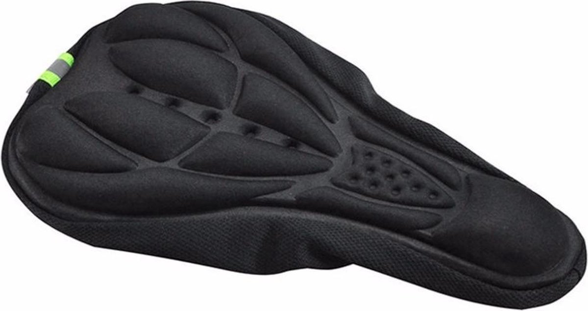 3D Fiets Zadelhoes - Cover - Overtrek - Uniseks - One Size - Volwassenen - Beschermkussen - Zwart