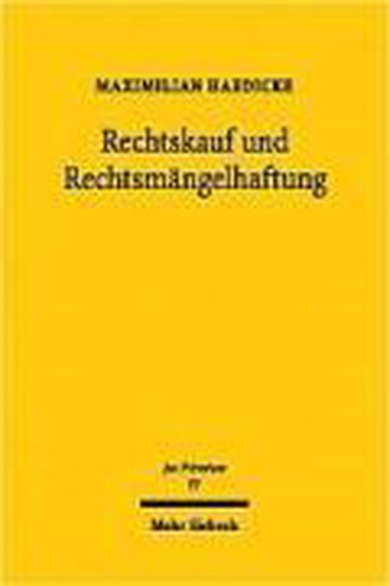 Rechtskauf und Rechtsmängelhaftung - cover