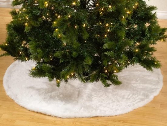 Kerstboom rok - Decoratie kerst kleed wit - 120 cm - Kerstboomrok | bol.com