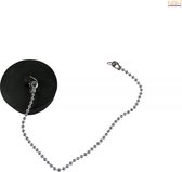 Rubberen (SMALL) 38mm Gootsteenstop met ketting van circa 20cm