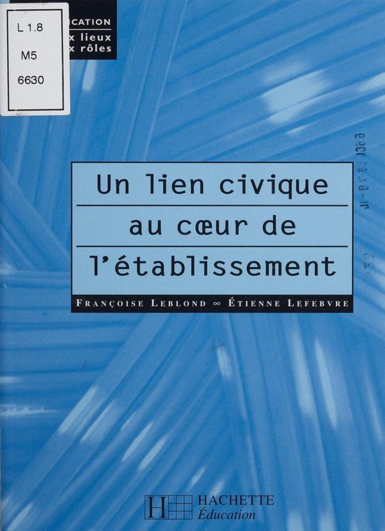 Un lien civique au coeur de l'établissement - cover