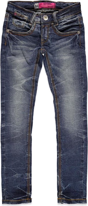 Blue Rebel Meisjes Skinny Jeans Gold Sandblast - Blauw - Maat 164 | bol.com