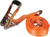 Toolland Spanband, tweedelig, met ratel en J-haken, uv-bestendig en waterafstotend, voor het vastzetten van zware ladingen, max. 4500 kg, polyester, oranje, 8 m x 50 mm