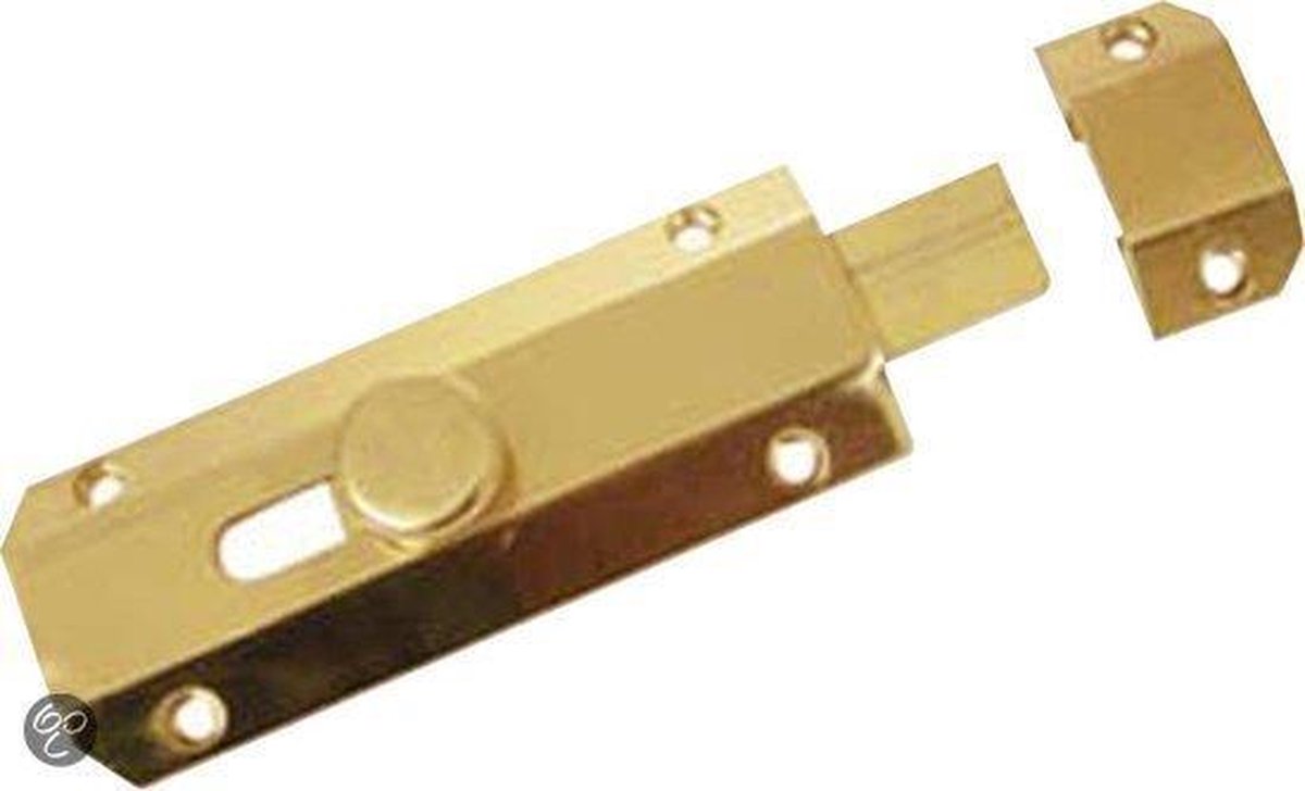 Qlinq Profielschuif Vlak met Bocht Messing - 60 x 25 mm