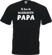 Heren T-shirt - Ik ben de allerliefste Papa - zwart - maat XXL