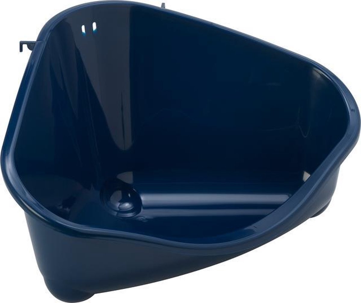 Toilette d'angle Moderna pour lapin et rongeur bleu foncé 49 cm x 34,4 cm x  26 cm - 1... | bol.com